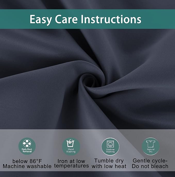 BONZER Mix and Match Curtains - 2 Pieces Branch Print Sheer Curtains and 2 Pieces Blackout Curtains for Bedroom Living Room Grommet Window Drapes, 54x108 Inch/Panel, Grey Dark, Set of 4 Panels