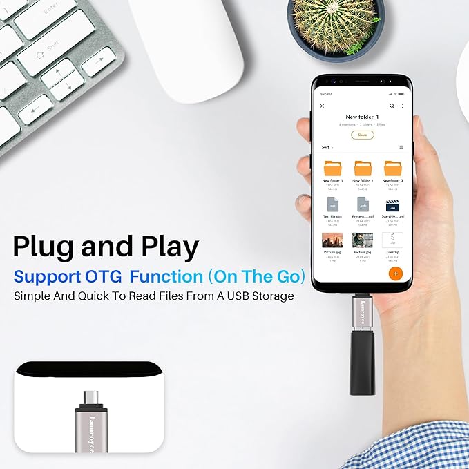 USB to Micro USB Adapter 10 Pack, Micro USB Male to USB 2.0 A Female OTG (On-The-Go) Converter Connector, Aluminum Alloy Shell, Compatible with Samsung Phone S7 S6, LG, Flash Drive, Mouse, Keyboard
