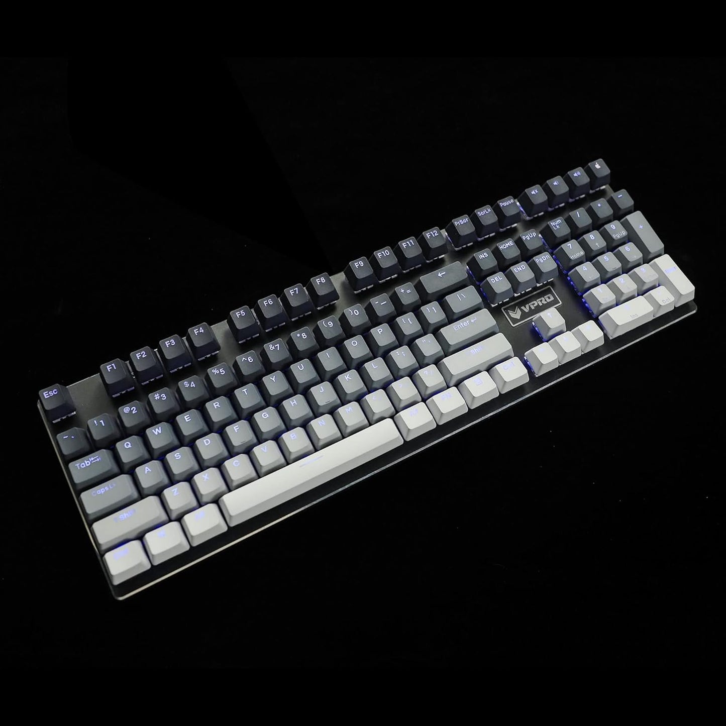 YMDK Double Shot 108 Dyed PBT Keycap Set, Rainbow Carbon Sunset Backlit for MX Switches (Polar Day)