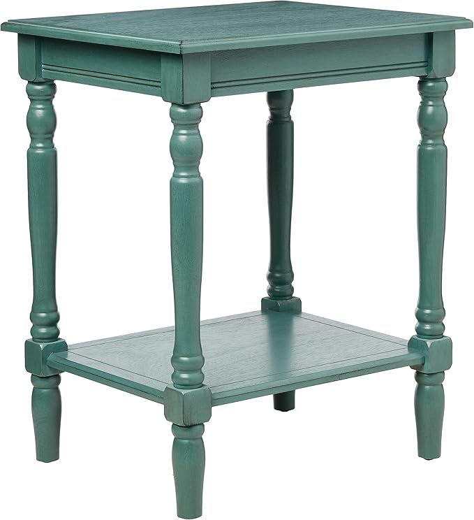 Decor Therapy Accent Table with Storage, Casual Style, Modern End Table, Sturdy, Blue Gray - (24" x 19.5" x 15.75")