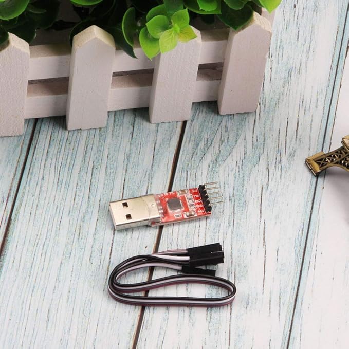 Ximimark 4Pcs USB 2.0 to TTL UART 5PIN Module Serial Converter CP2102 STC PRGMR Free Cable
