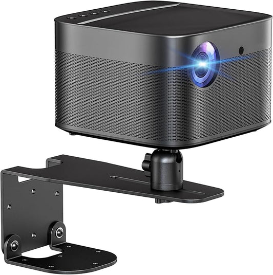 PUTORSEN Projector Wall Mount - Projector Wall & Ceiling Mount with 1/4” Screw, 22 lb Wall & 13.2 lb Ceiling Load Capacity, 360° Rotation & 5 inch Adjustment, for Home Theater/Office/Conference Room