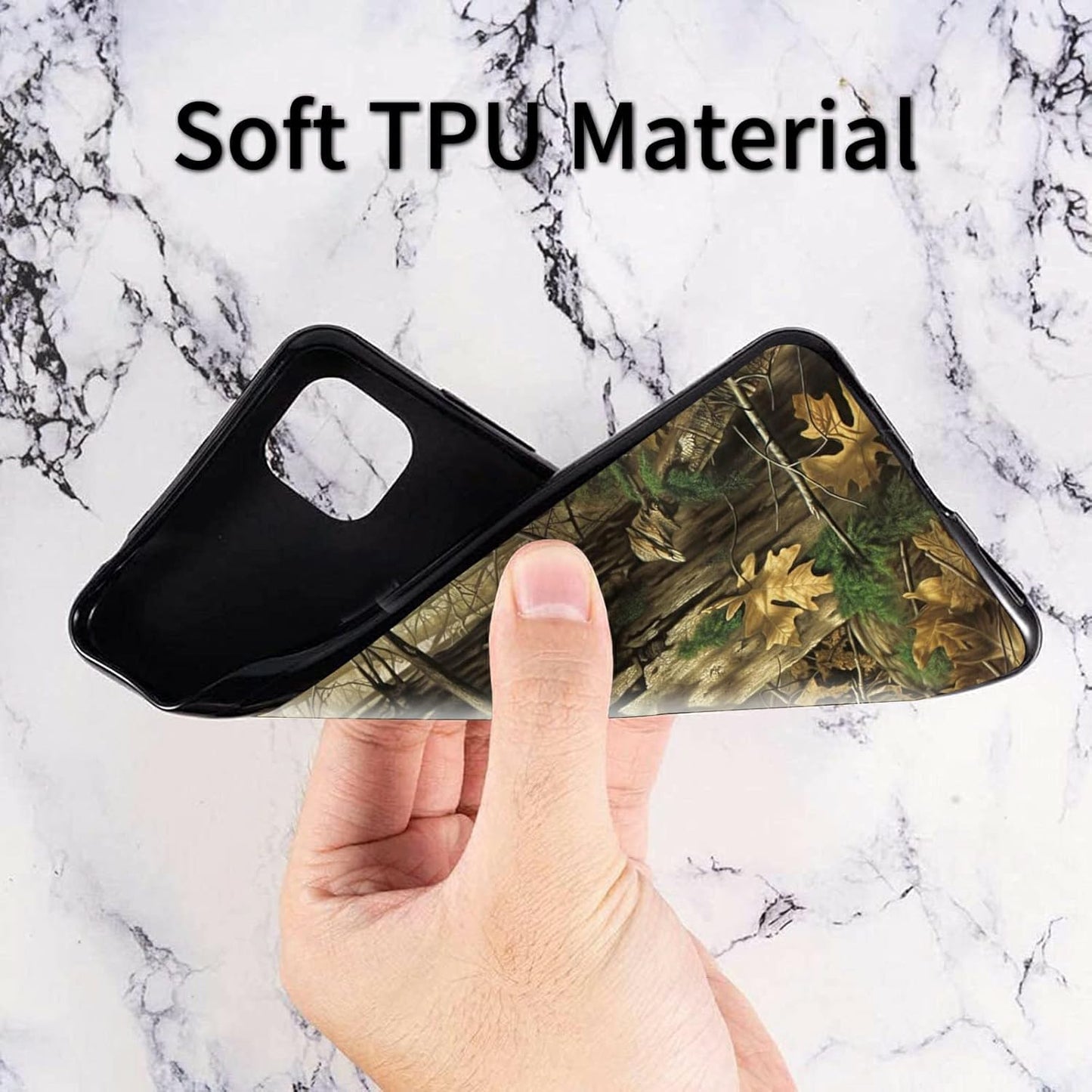 Samsung Galaxy A14 5G Case by Rossy - Slim Soft TPU Camouflage Tree Pattern, Shookproof Protection for 6.6" Phone.