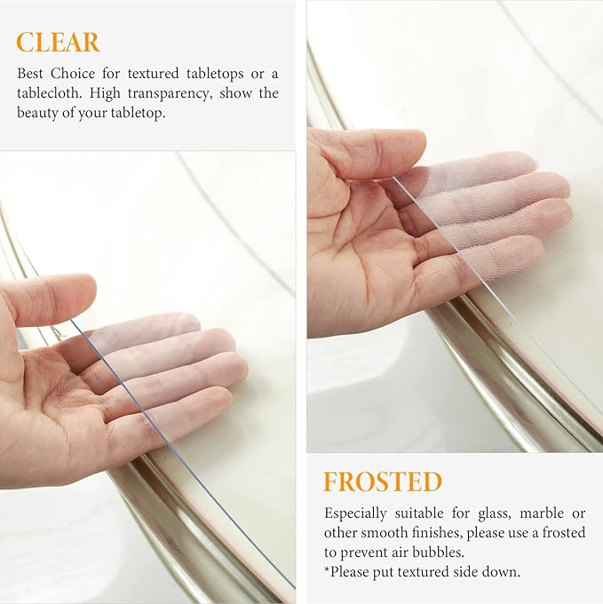 Deep Dream 1.5mm Clear Desk Cover Protector, 22×44 Inch Clear Table Protector, Rectangular Vinyl Desk Pad, PVC Plastic Table Cover for Office, Dresser, Night Stand, Computer & Writing Desk Tabletop