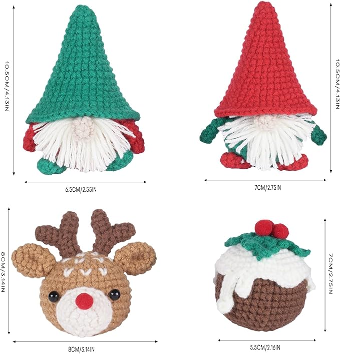 Wizardi Amigurumi DIY Crochet Kit - Christmas F07N8-M118