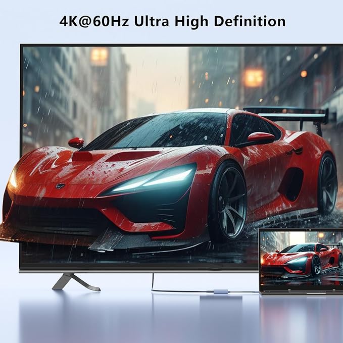 USB C to Dual Displayport Adapter for Mac/Dell/HP Laptop, 4K@60Hz Displayport Splitter 1 in 2 Out for Dual Monitors Extended Display, USB C to Display Port Cable, Dual Monitor Adapter, MST Hub