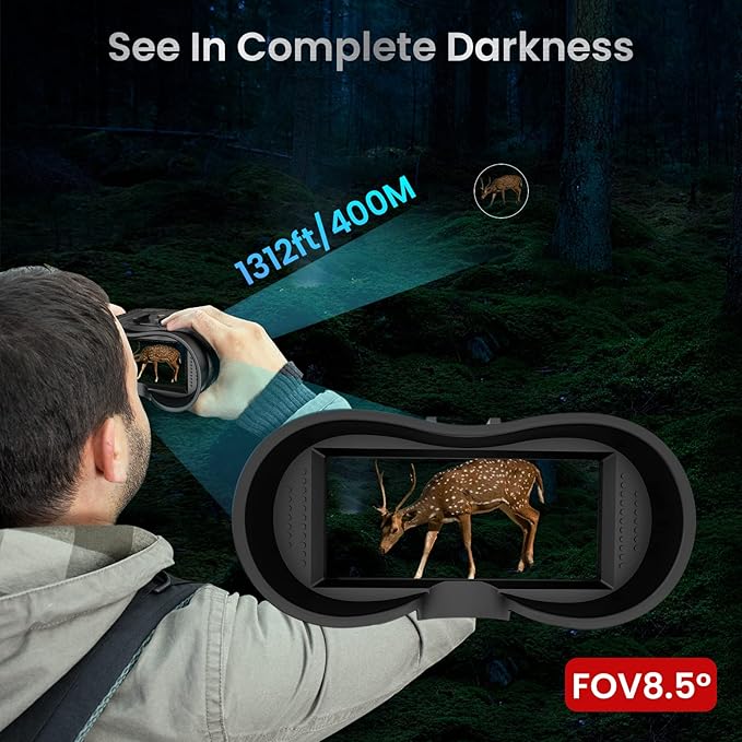 Night Vision Goggles（2nd Generation Upgrade）-Night Vision Binoculars,1312FT Digital Infrared Head Mounted Night Vision,Compatible with Military Tactical FastMICH Helmet