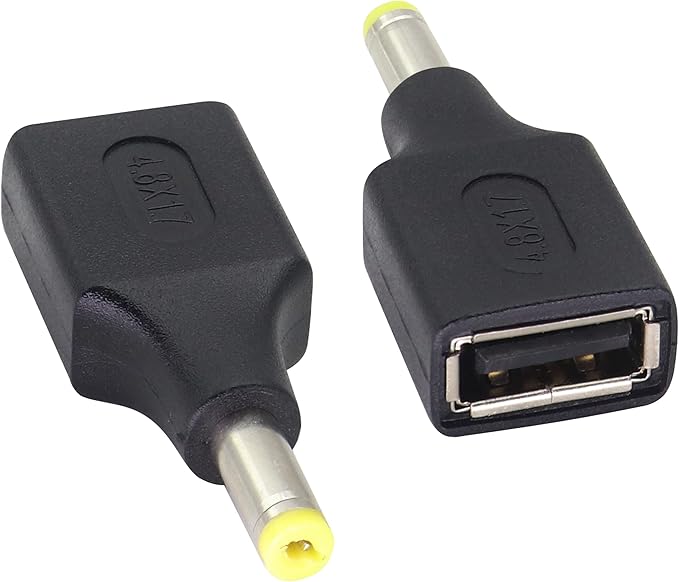 2 Pack 5V USB to DC 4.8x1.7mm Power Plug Extender Adapter for USB & DC Devices