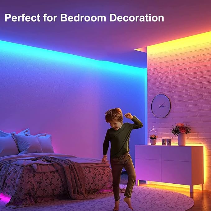 Battery Powered LED Strip Lights RGB, 60 LED 5050 Color Changing TV Backlights with 28-Key Remote Control, Cuttable Outdoor Strip Lights 6.6 Ft Self-adhesive DIY Lights for Skcteboard Bedroom Decor