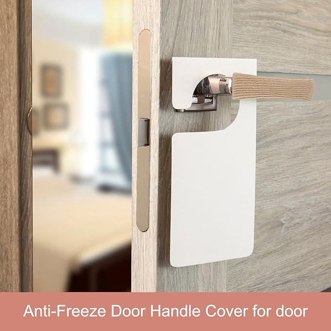 uxcell 6Pcs Door Handle Covers, Knitted Anti-Scald Door Knob Protector Door Knob Cover for Hot Doors and Cold Doors, Red