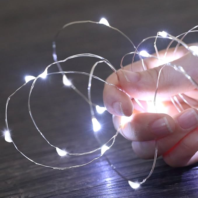 AMIR Upgraded Solar String Lights Outdoor, 39Feet 120 LED 8 Modes Copper Wire Light, Solar Powered Fairy Lights, Waterproof Solar Decoration Lights for Garden Yard Party Wedding Christmas (White)