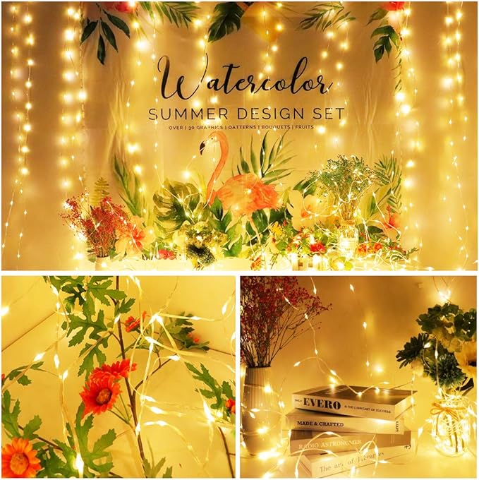 Ultra Long LED String Lights - 328ft 1000LEDs 8 Modes Dimmable Fairy Lights, Waterproof UL Listed Plug Copper Wire with Clear Casing and Remote Control for Room, Patio, Wedding, Party (Upgraded)