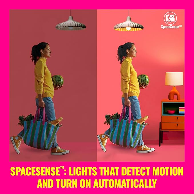 WiZ Connected Smart Light Bulbs, Sunset to Sunrise Automation + Motion Detection + Control with Voice or App, Full Color A19 60W 800LM Indoor, Matter Compatible -3 Pack