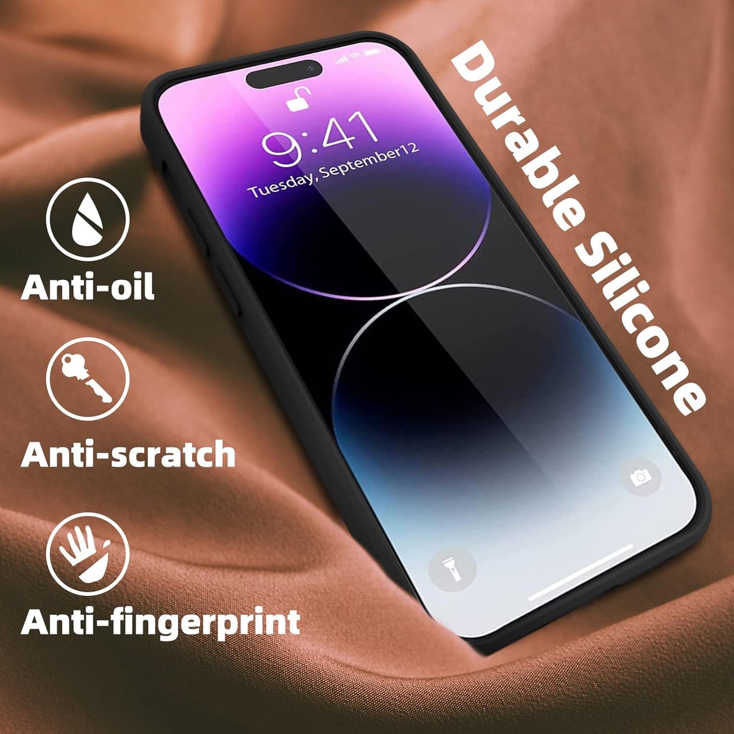 for iPhone 11 Case, Liquid Silicone Gel Rubber Phone Case with [Camera Protection] Full Body Slim Soft Microfiber
