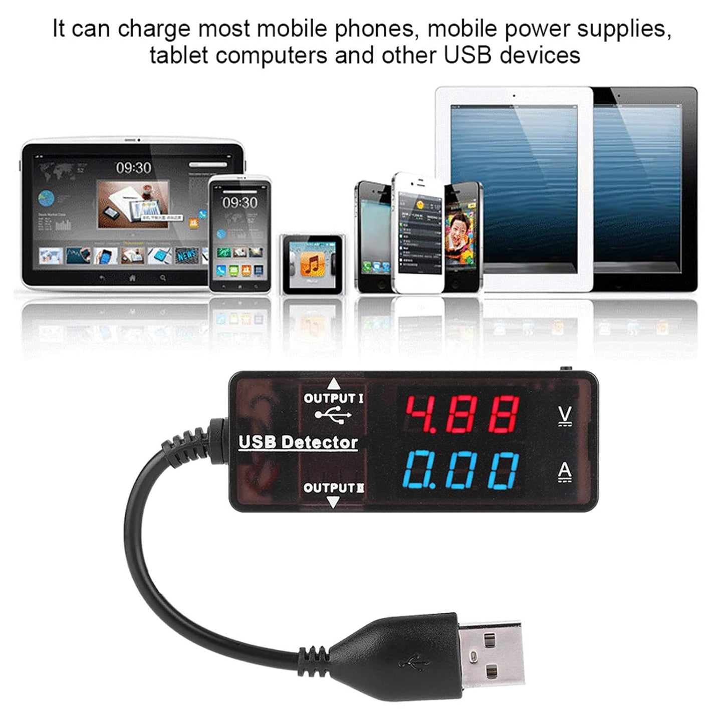 YB26VA USB Multimeter Voltage Current Meter Dual Display 80-106KPa Battery Tester