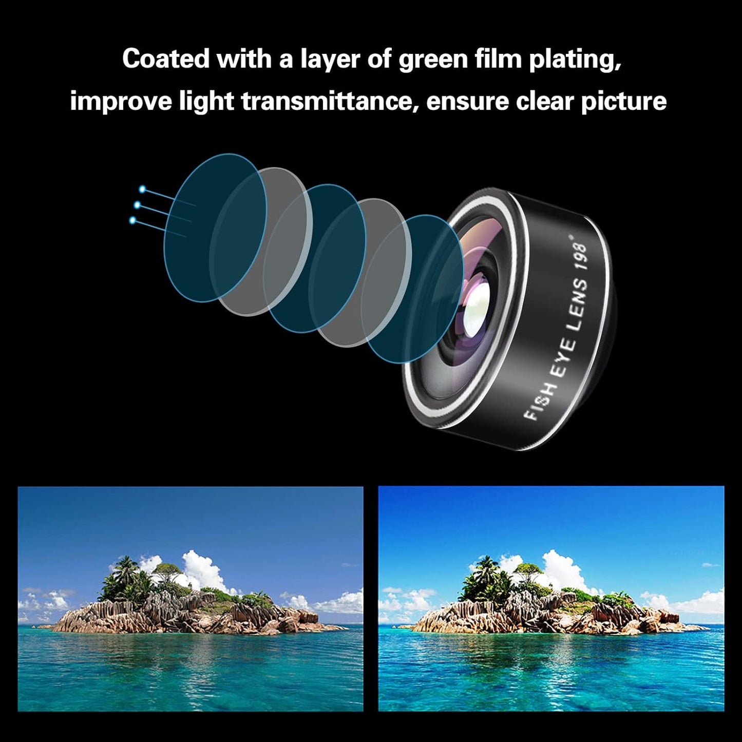 Phone Camera Lens Kit (11 Lenses), Clip on Fisheye/Macro/Wide Angle Lens Attachment with Travel Case for iPhone &
