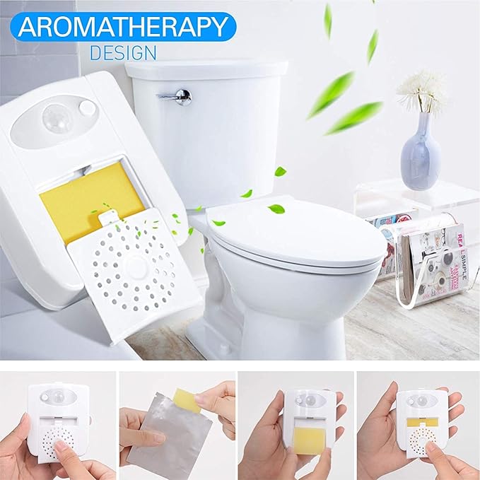 ZEZHOU Toilet Light 2 Pack - 16 Color LED Toilet Bowl Light Motion Activated Light Sensor Bathroom Night Light, Unique Cool Funny Gadgets Gifts Idea for Men Boy Teen Kids Dad