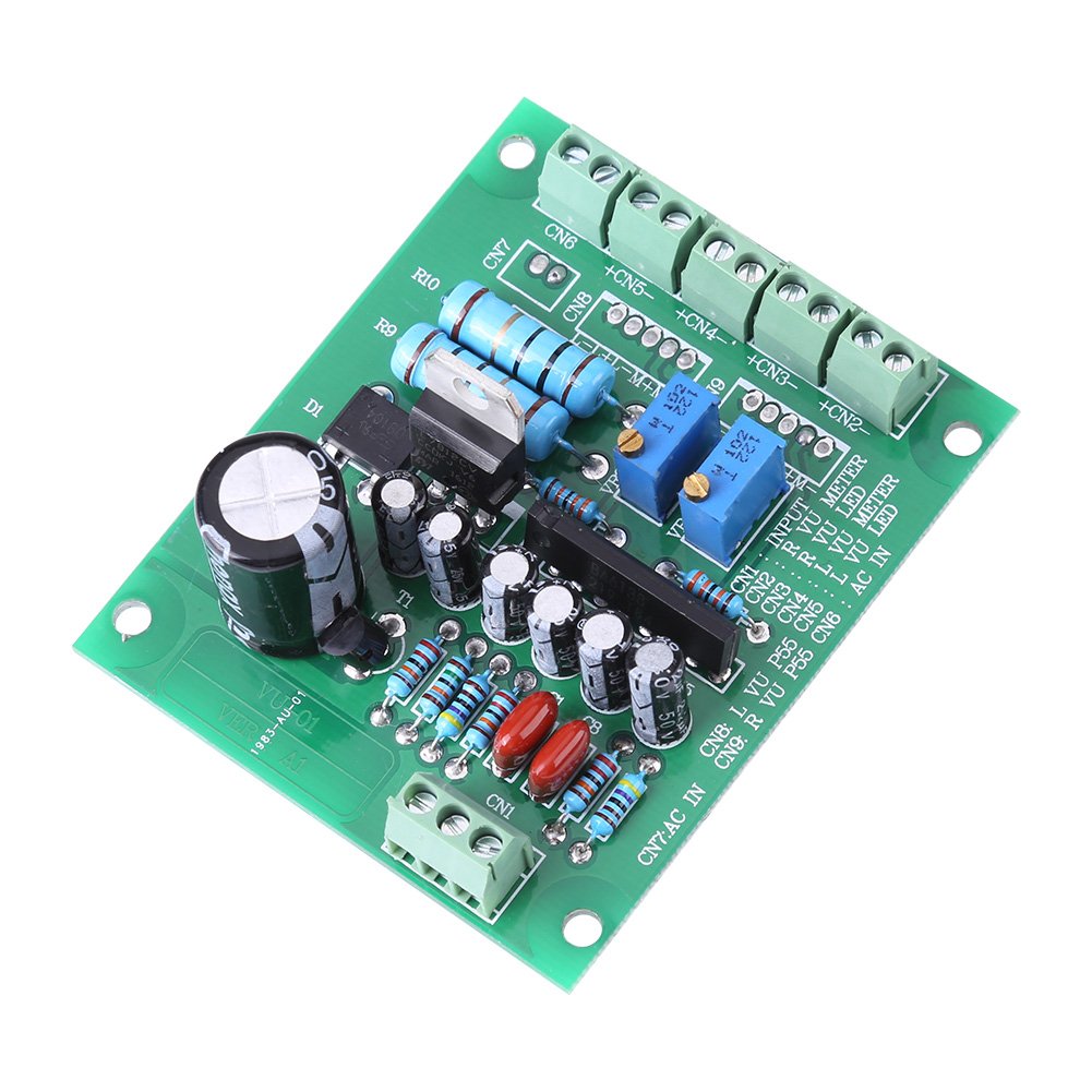 YWBL-WH 2PCS 12-15V/300mA VU Meter Warm Back Light Recording+Audio Level Amp with Driver Board.