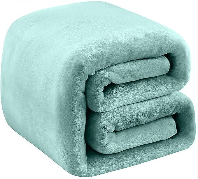 Fleece Blankets for All Season - Premium Lightweight Anti-Static Throw for Twin/Twin XL Size Bed Extra Long Soft Brush Fabric Warm Sofa Thermal Blanket 66" x 90"(Sage Green)