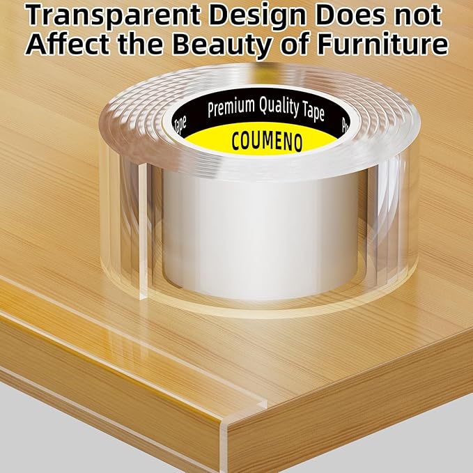Clear Edge Protector,Safe Corner Protector, Anti-Sharp Edge Protector, for Furniture, Drawers, Tables, Cabinets 1.57inX3.28FT