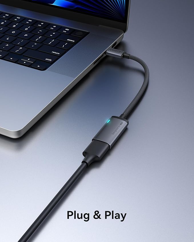 INIU USB C to HDMI Adapter (4K@60Hz), USB-C Adapter (4K HDMI), for MacBook Pro, MacBook Air, iPad Pro, iMac, iPhone 17 16 Pro Max, Pixelbook, Surface Pro, Dell, XPS, Galaxy, White