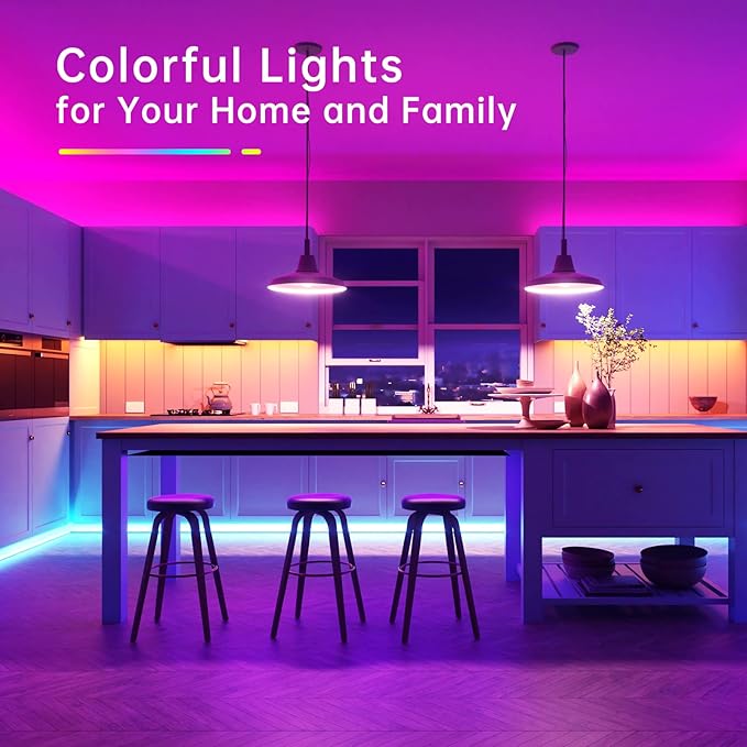 TJOY 100 ft LED Strip Lights with 44 Key Remote, Multi-Color RGB LED Lights, 24 Volt Color Changing LED Light Strip for Bedroom,Room,TV,DIY Decor(44 Key Remote Control +50 ft x2+Indoor only)