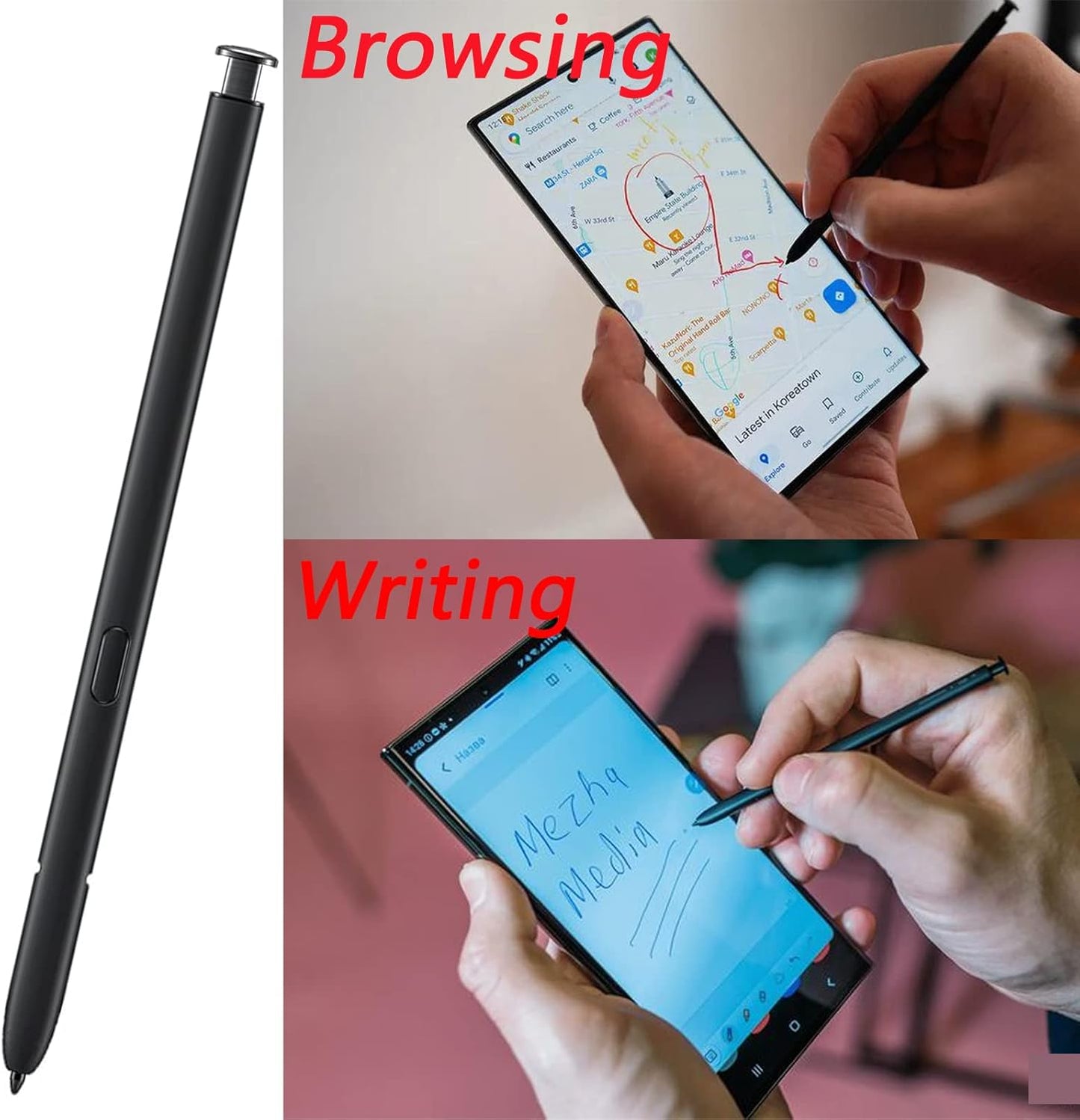 Galaxy S23 Ultra Stylus Pen with Bluetooth, Replacement for Samsung Galaxy S23 Ultra 5G S Pen, Remote Control (Phantom