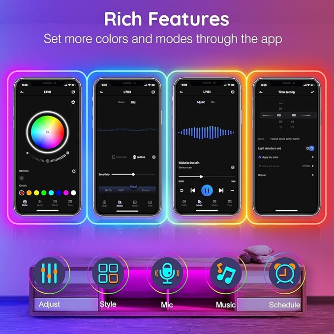 SINLEY Led Neon Rope Lights 120FT,Control with App/Remote,Flexible Led Rope Lights,Multiple Modes,IP68 Outdoor RGB Neon Lights Waterproof,Music Sync Gaming Led Strip Lights for Bedroom Indoor