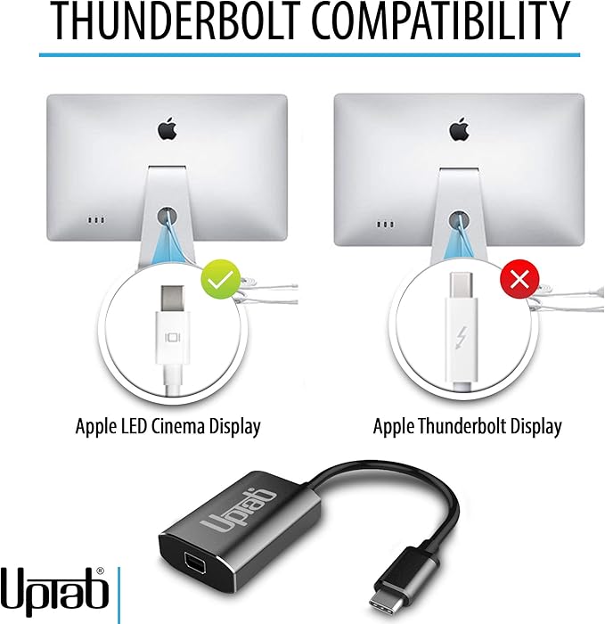 uptab USB C to Mini DisplayPort Adapter 4K@60Hz (Graphite)