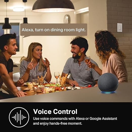 Kasa Smart Light Switch HS200, Single Pole, Needs Neutral Wire, 2.4GHz Wi-Fi Light Switch Works with Google Home, UL Certified, No Hub Required, White