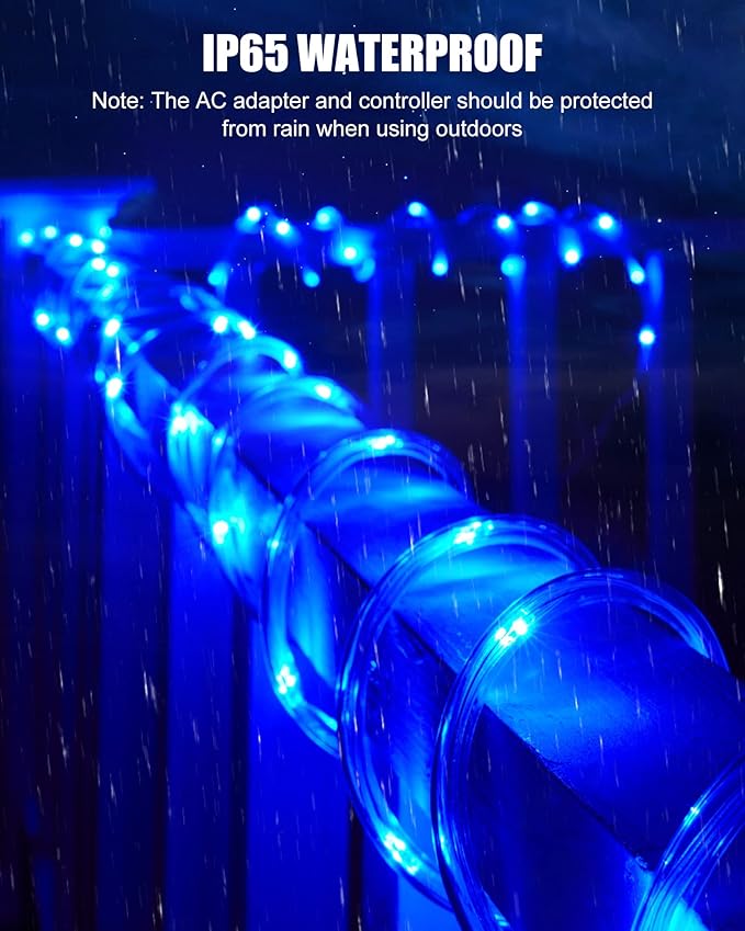 Color Changing Rope Lights Outdoor - 99ft 300 LED Outdoor String Lights with Remote, 18 Colors, Connectable, Twinkle Christmas Light for Bedroom Wedding Patio Holiday Decoration