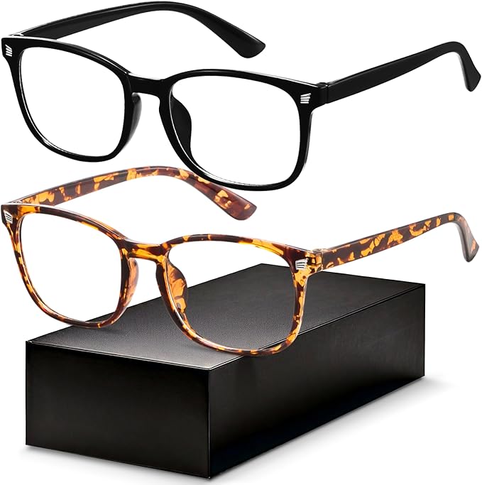 Gaoye Blue Light Glasses for Men - Blocking Square Eyeglasses, Anti UV Ray Computer Gaming Glasses Blue Blockers for Women