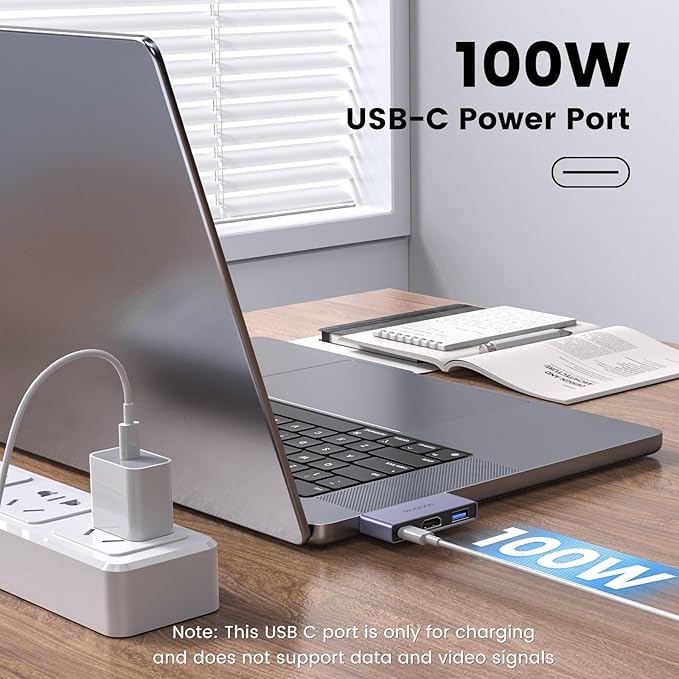 MOGOOD USB C to HDMI Multiport Adapter - Type C to 4K HDMI Adapter with Charging, Supports 4K UHD Video, USB 3.0 Port, 100W USB-C Fast Charging for Monitor, TV, Laptop