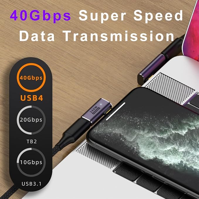 8 Pack USB C Adapter 240W 40Gbps 8K 60Hz, 90 Degree Right Angle, Straight, U Shape, Female to Male, Female to Female USB C Extender for Steam Deck, ROG Ally, Meta Quest, iPad, MacBook, Smart Phone