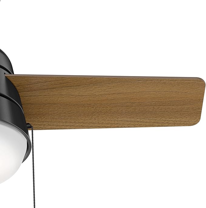 Hunter Fan Company 59302 Hunter 36" Aker Ceiling Fan with Light, Matte Black Finish, Hunter Fan