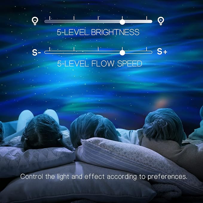 Northern Galaxy Light Aurora Projector with 33 Light Effects, LED Star Projector for Bedroom Nebula Lamp, Remote Control, White Noises, Bluetooth Speaker for Parties