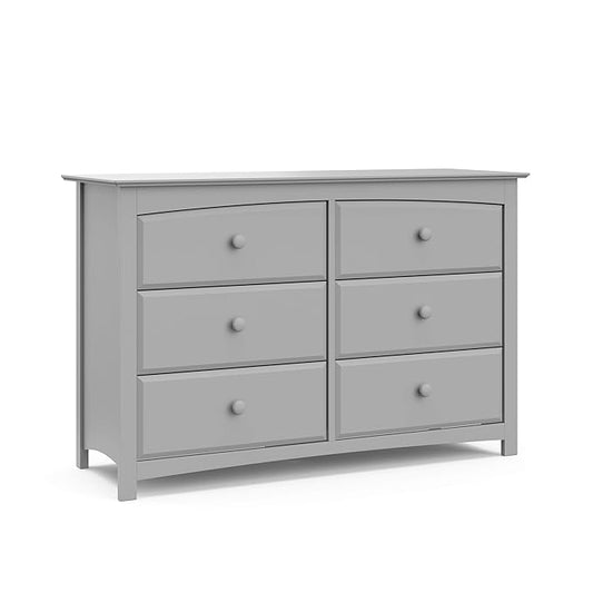 Storkcraft Kenton 6 Drawer Universal Dresser (Pebble Gray) – Dresser For Kids Bedroom, Chest Of Drawers For Bedroom With 6 Drawers