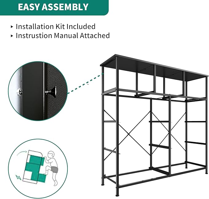 YITAHOME Dresser for Bedroom with 9 Drawers - Fabric Storage Tower, Tall Chest Organizer Unit for Living Room, Entryway, Closets with Sturdy Steel Frame, Wooden Top, Brown