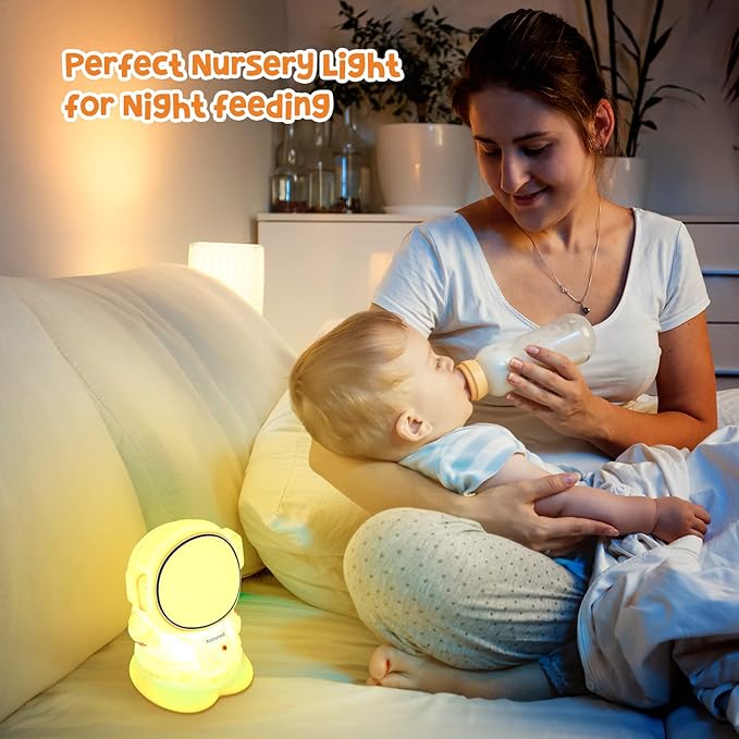 Astronaut Night Light for Kids Room Night Lamp Children Toddler Room Decor Silicone Baby Nursery Night Lights