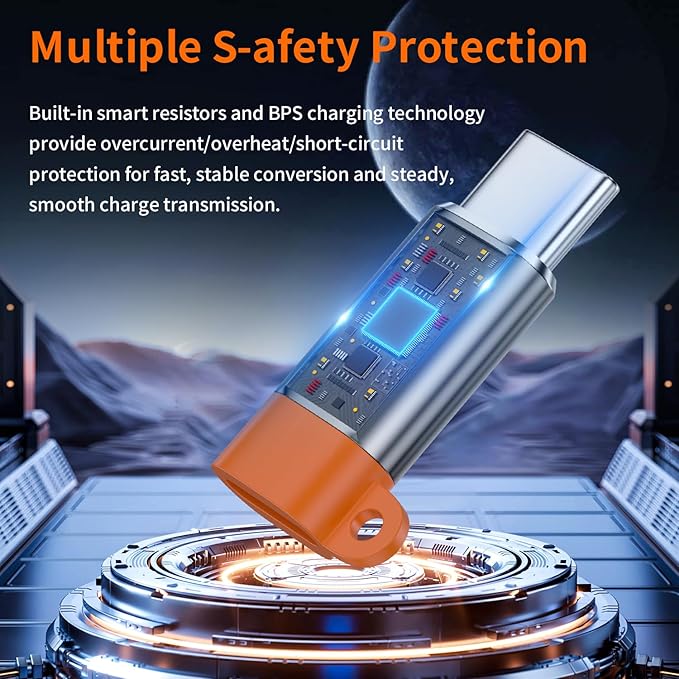 Light-ning to USB C Adapter 4PCS,PD27W/66W/QC100W Fast Charging 480Mbps Data Transfer,Light-ning Female to USB C Male Adapter for Phone 17/16/15,Pad,G-alaxy,X-Peria,S-Witch,Not for Headphones/OTG Gray
