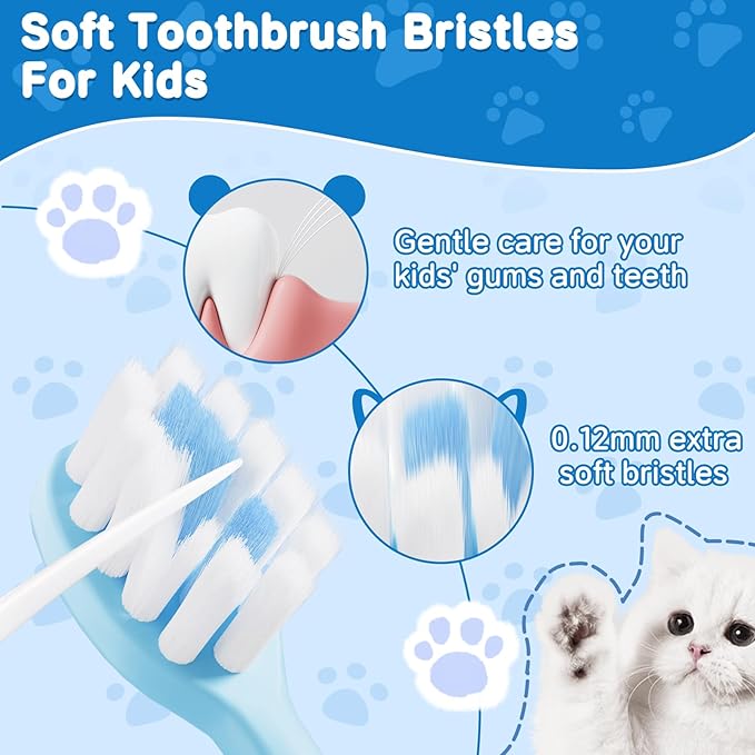 8 Pack Kids Toothbrushes Extra Soft Toddler Toothbrush 2-8 Years Children Manual Toothbrushes for Clean Teeth Cute Kid Toothbrushes Make Your Toddler Love Brushing Teeth