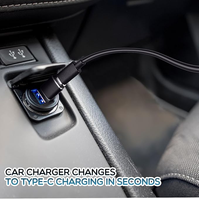 Handepo 30 Pieces USB to USB C Adapter Type C Female to A Male Charger Converter Adapter Female Type C Converter for Phone Laptop Earphone Watch Power Bank Car Charger, Black