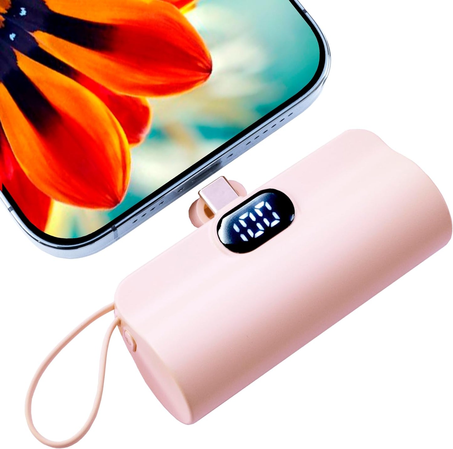 Mini Power Bank, 5500mAh Capsule Power Phone Charger with Dual USB-C Ports for iPhone 15/15 Pro Max, Android