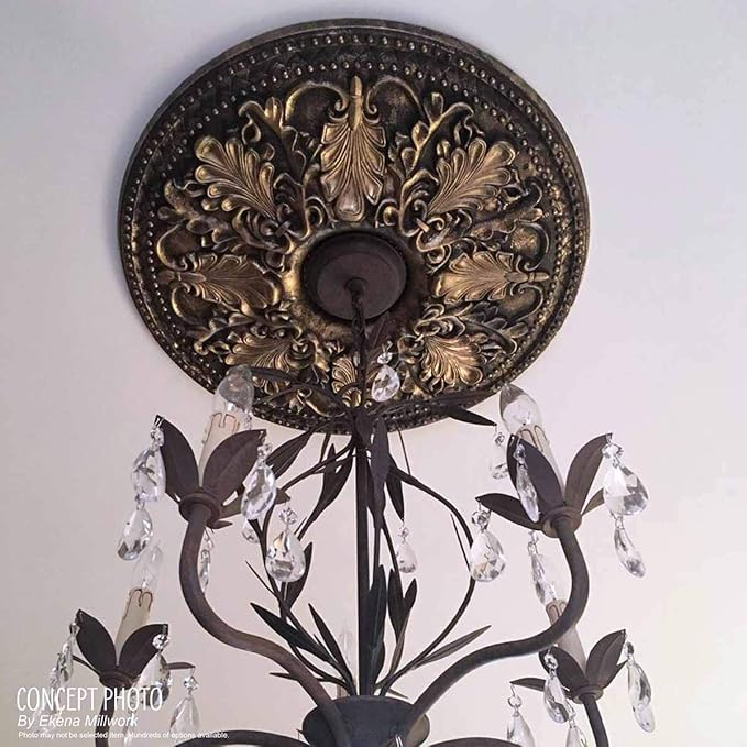Ekena Millwork Bradford Ceiling Medallion, Copper Green Patina