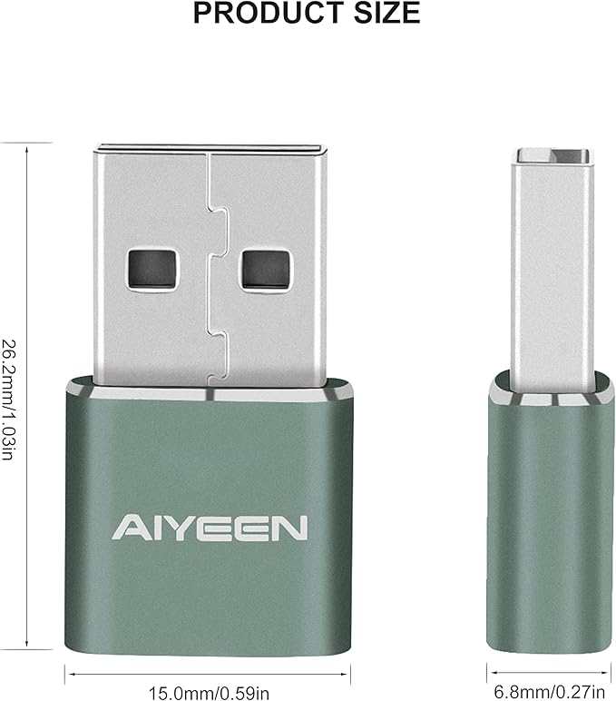 Upgraded USB C Female to USB A Male Adapter,Type C to USB A Charger Cable Converter for Apple iWatch 7 AirPods,MacBook,iPhone 12 13 14 15 Series,iPad mini 6,Samsung Galaxy S20 S21 S22 (3Pack DG)