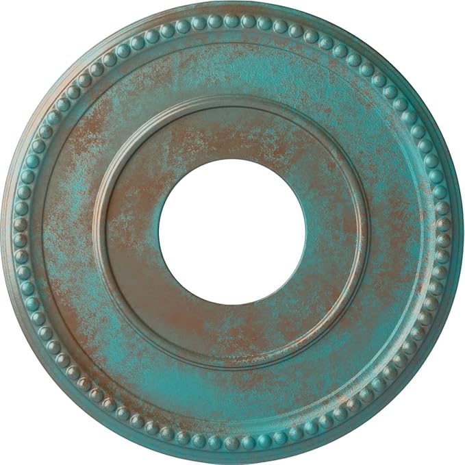 Ekena Millwork Bradford Ceiling Medallion, Copper Green Patina