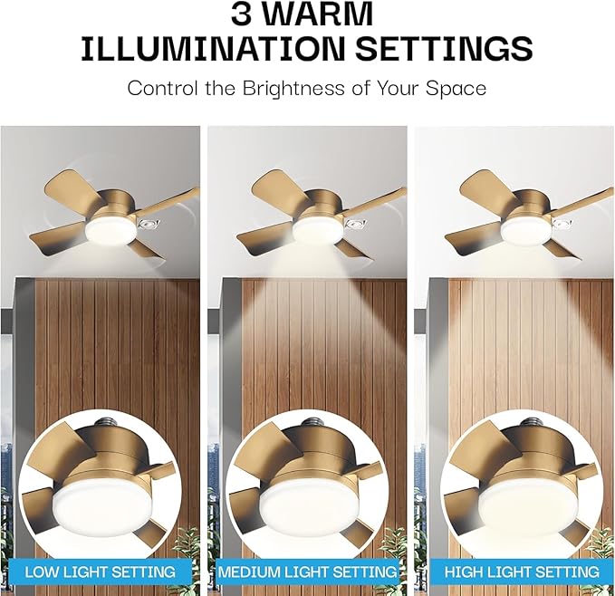 Bell+Howell Socket Breeze Cool Light Deluxe Bronze – Ceiling Fans with LED Lights and Remote Control, Replacement for Lightbulb - Bedroom, Kitchen, Living Room,1000 Lumens / 5000 Kelvins