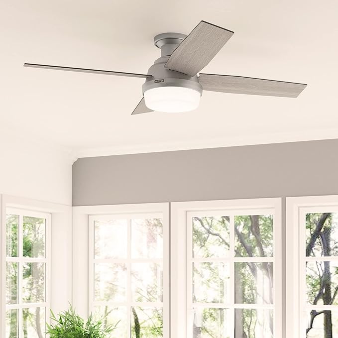 Hunter 51736 Dempsey Ceiling Fan 52 inches Matte Silver