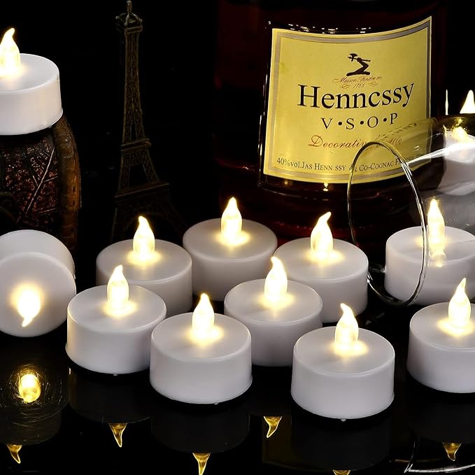 Hanzim LED Tea Light Candles with Remote Control,Flickering Flameless Candle,Long Lasting 400+Hours,Battery Operated,with Timer for Home Decoration Seasonal &Festival Celebration WarmWhite (12pcs)