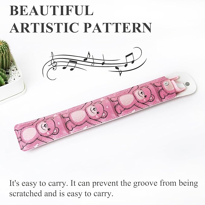 Recorder Instrument for Beginner Kids Adults,8-Hole Soprano Descant Recorder Music Flute with with Cleaning Rod & Leather Case For School Student Home Entertainment(2-Bear）